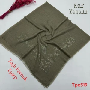 KA-087 Taşlı Pamuk Eşarp