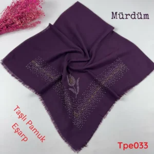 KA-092 Taşlı Pamuk Eşarp