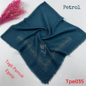 KA-100 Taşlı Pamuk Eşarp