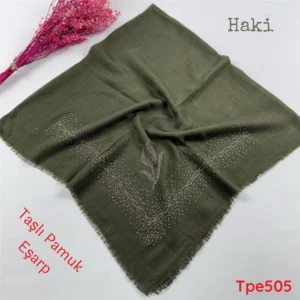 KA-104 Taşlı Pamuk Eşarp
