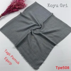 KA-120 Taşlı Pamuk Eşarp
