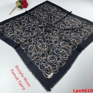 N-082 Bonjela Mono Pamuk Eşarp