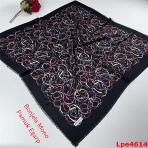 N-086 Bonjela Mono Pamuk Eşarp
